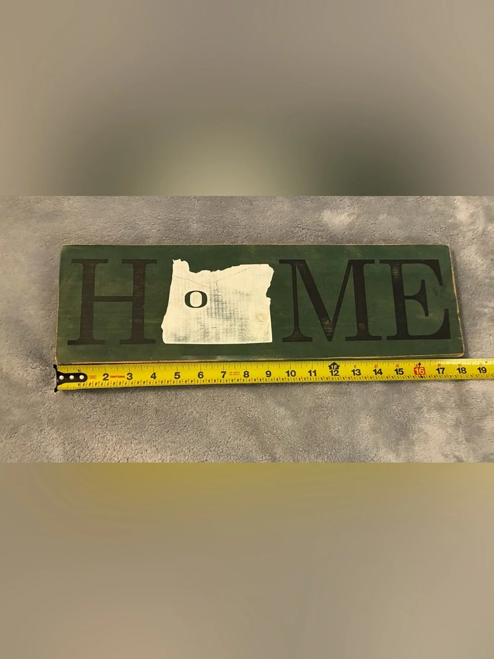 HOME Oregon State Wooden Decor Sign - Green
